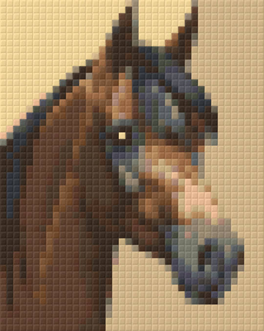 Chocolate Horse One [1] Baseplate PixelHobby Mini-mosaic Art Kit